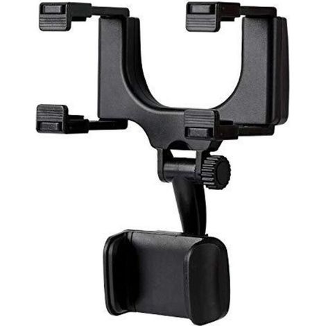 Support Telephone Voiture retroviseur, Universel Support Portable Voiture, accroche Telephone Voiture réglable à 360 degrés, Fixe Voiture Telephone adapté à la Plupart des véhicules (1/4)