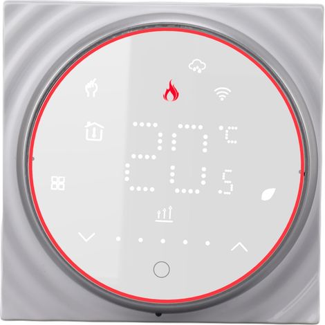 Intelligenter Thermostat für Ihr Zuhause: App- und Sprachsteuerung, programmierbar, hohe Genauigkeit, kein Wandanschluss erforderlich, Wi-Fi, geeignet für Heizsysteme (95 bis 240 V AC), weiß. (1/5)