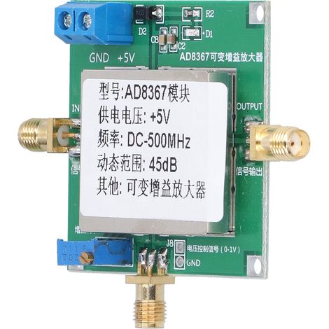 Amplificateur à Gain Variable AD8367 500MHz Bande Large 45dB Linéaire Contrôle AGC 0-1V (1/5)