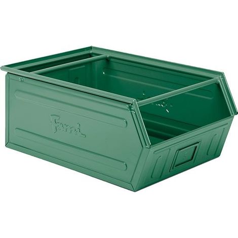 STAHLBEHÄLTERmm B=450 T=700 H=300 Gr. 5 Grün Ral6011