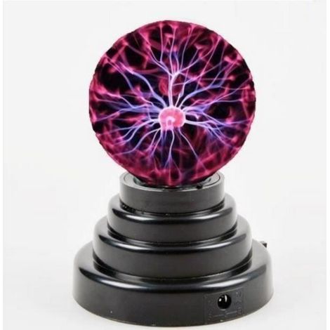 Magie USB verre Plasma Ball Sphère foudre Lampe Black Party DC 12V 0-5W (1/2)