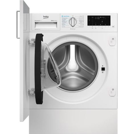 Beko – Lave-linge séchant intégrable 9 kg lavage / 6 kg séchage B5DBT69547W – 1400 trs/min – 15 programmes – Technologie Aquawave (1/4)