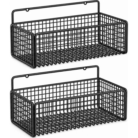 Badezimmer-Wandregal 2 ohne Bohren Schwarz 26 cm (1/5)