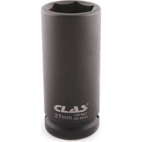Douille choc 6 pans longue 27mm 3/4" Cr-Mo - OS 3432 - CLAS Equipements