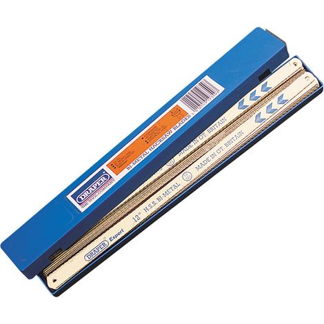 Draper 19349 Expert Pack of 50 Bi-Metal Hacksaw Blades, 300mm Length, 18 TPI, Suitable for Metal Cutting (1/5)