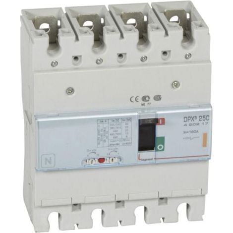 Disjoncteur magnétothermique DPX³250 pouvoir de coupure 25kA 400V - 4P - 160A - LEGRAND