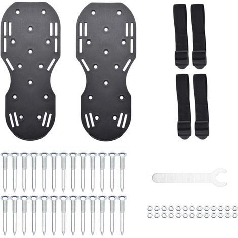 Chaussures aératrices de gazon Robuste Semelle Métallique à Pointes et Chaussures outil aérateur pour gazon et jardin pour entretien de pelouse jardin cour ferme prairie (1/5)