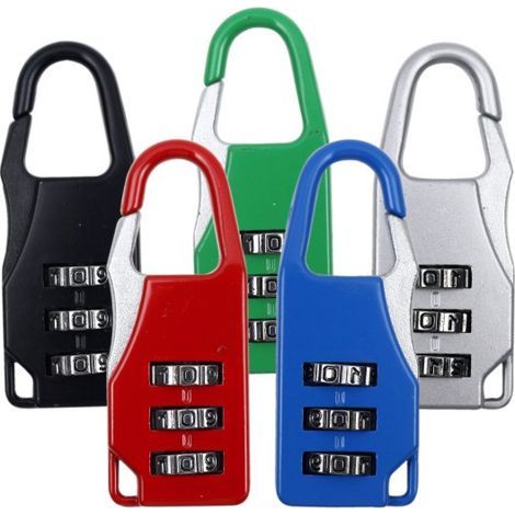 Serrure à Combinaison Coloré 5PCS Mini Cadenas à Combinaison Réinitialisables, Petit Cadenas Code 3 Chiffres Antivol Combination Lock Cadenas de Bagages pour Lockers Gym, école, Clôture et Entr (1/4)