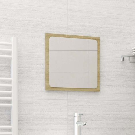 804601 vidaXL Bathroom Mirror Sonoma Oak 40x1,5x37 cm Engineered Wood (1/5)