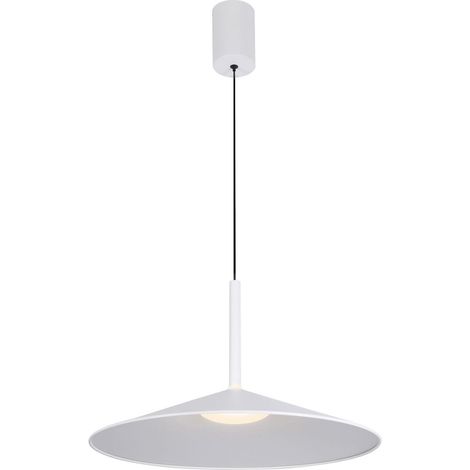 Lampada sospensione bianca cono piatto LED 16W Sardena (1/2)
