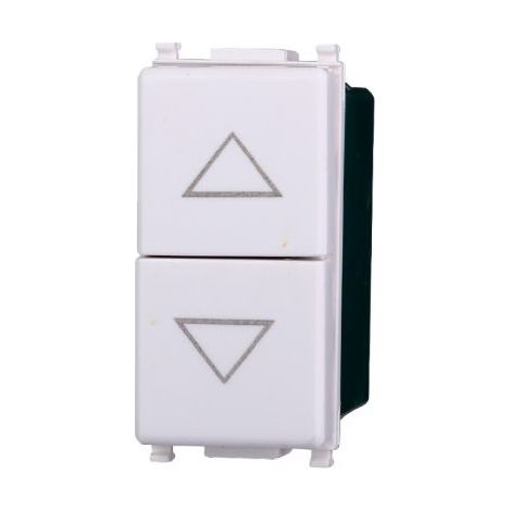 Ettroit Commutatore Doppio Interbloccato Saliscendi 1p + 1p 16A Bianco Compatibile Vimar Plana - EV1204