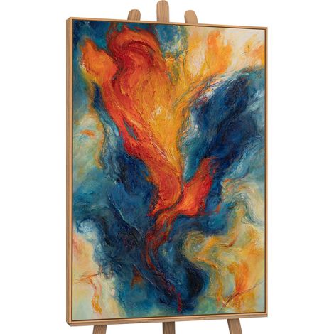 Gemälde Verschmelzung der Energien Rahmen Eichefarben 120x80 cm (1/5)