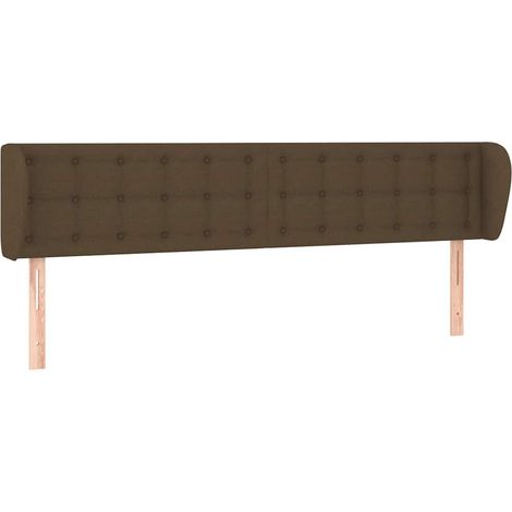 Maison Exclusive - Cabecero de tela marrón oscuro 183x23x78/88 cm (1/5)