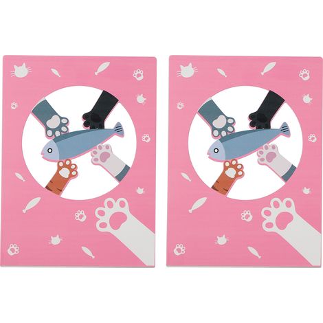 Lot de 2 serre-livres en métal, stables, pour bureau ou étagères, motif patte de chat (1/5)