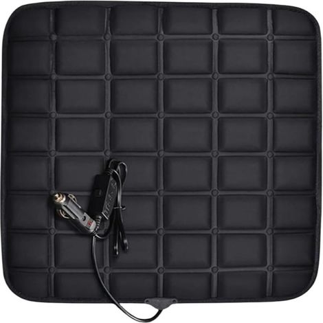 Housse chauffante pour siège auto 12 V, 3 niveaux de température réglables, coussin chauffant électrique 40 W, coussin chauffant rapide (noir) (1/5)