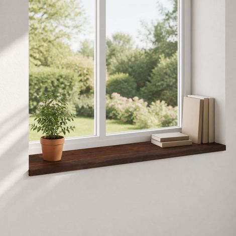 vidaXL Appuis de fenêtre 2 pc Marron foncé 110 x 40 x 2 cm (1/5)