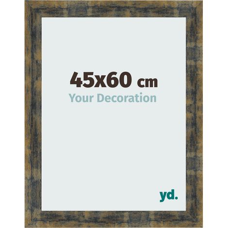 yd. - Cadre photo 45x60 - Bleu Or Melange - MDF - Pisa (1/5)