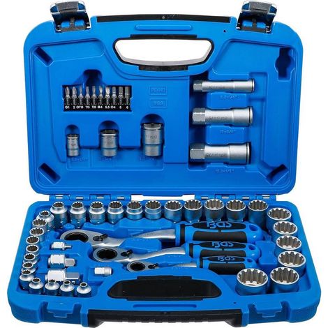 Coffret de Douilles avec Cliquet Traversant Gear Lock 4,5 à 25 mm - 52 pcs - Précision et Robustesse pour Atelier - D-Work (1/5)