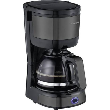 Severin KA9385 Macchina da caffe' filtro 4 tazze con filtro permanente lavabile design compatto colore Acciaio inox scuro