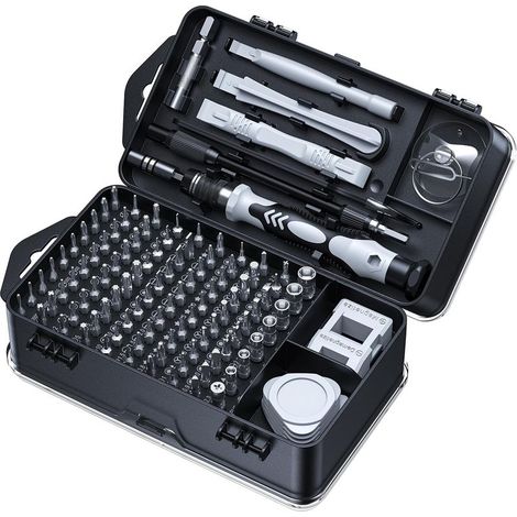 Jeu de tournevis de précision 115 en 1, mini kit d'outils de réparation magnétiques professionnels [résistant], petit tournevis pour téléphone, ordinateur, montre, ordinateur portable, lunettes