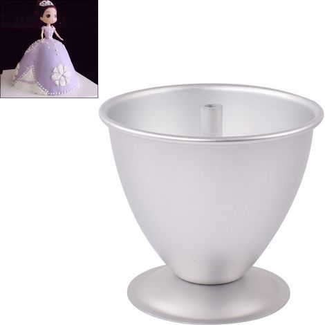 Moule à Gâteau de Robe de Poupée, Moule à Gâteau de Jupe de Princesse, Moule à Dessert en Demi-cercle en Aluminium Antiadhésif Fournitures de Cuisson pour la Décoration (1/5)
