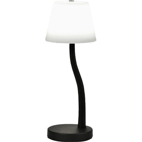 Ibla Tavolo Nero Collezione IBLA Lampada Led 1 Luce Metallo Vetro Nero Bianco (1/3)