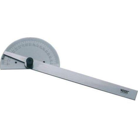 VOGEL 322541 TRANSPORTADOR DE ÁNGULOS ACERO INOXIDABLE. CUADRANTE Ø 80 MMXLARGO 150 MM