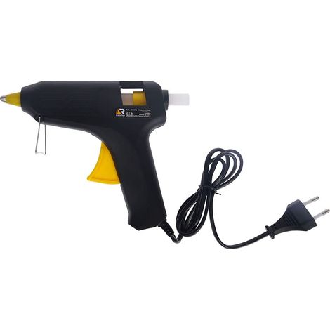 Pistolet à colle électrique 11mm 220V - 150°/160°C - Câble d'alimentation 1m - Livré avec 3 bâtons de colle diamètre 11mm - Puissance 40W Gris (1/5)