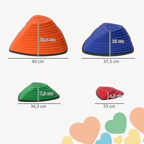 Ensemble de 11 pierres à marche,design antidérapant,pour intérieur et extérieur,empilables,multicolores