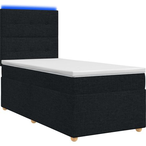 Maison Exclusive - Boxspringbett mit Matratze Schwarz 90 x 200 cm (1/5)