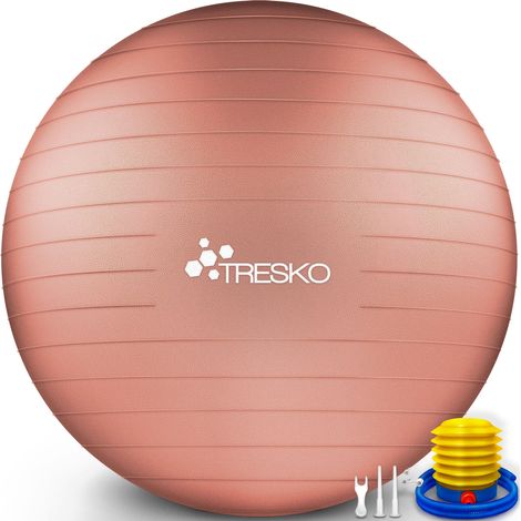 TRESKO Palla Fitness, Palla Pilates Anti-Scoppio 55cm/65cm/75cm/85cm 85cm