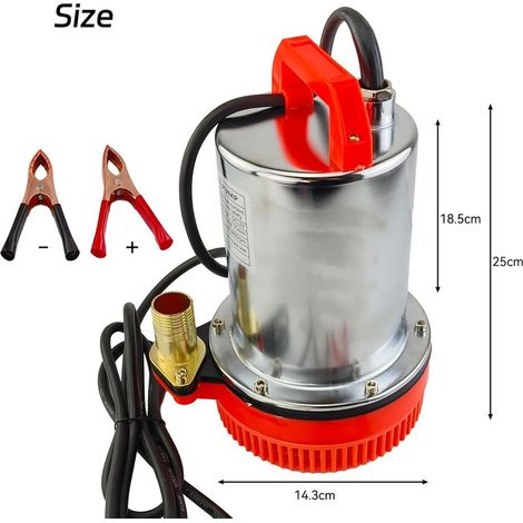 Pompe à eau submersible 12 V CC pour puits profonds, sortie 1 pouce, pompe d'irrigation avec moteur en cuivre amélioré