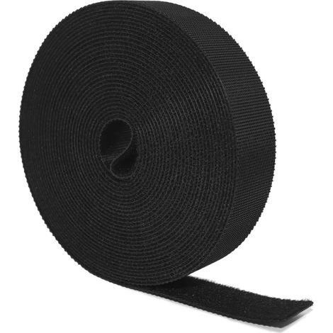 (5M×12MM) Attache Cable Reutilisables Nylon,Bande Scratch Serre Cable Noir Sangle Velo,Rouleau Scratch Pour Rangement Cable,Attache Cable Serre-câble (1/5)