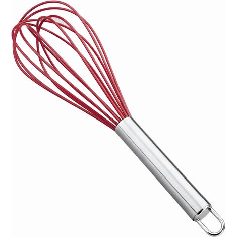 Lacor Frusta in silicone argento e rosso 20 cm