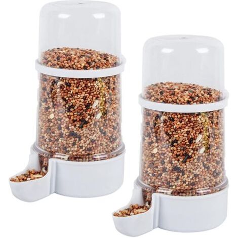 Distributeur d'eau pour perruches sans gâchis, distributeur de graines de nourriture pour perroquets, abreuvoir automatique pour oiseaux, conteneur d'alimentation pour cage à calopsittes, accessoires (1/4)