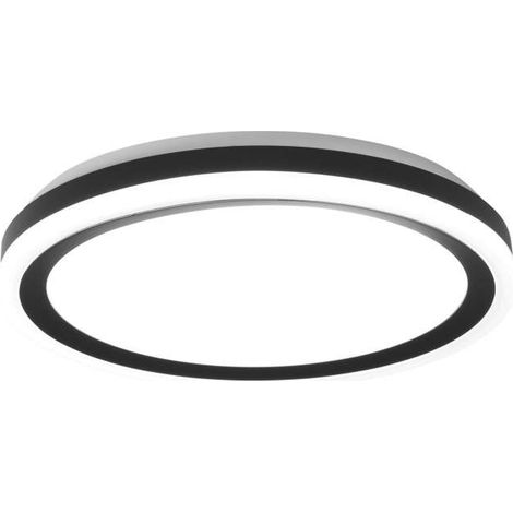Plafón led modelo Kai acabado negro, 8cm(alto) 50cm(ancho) 50cm(fondo) . (1/2)