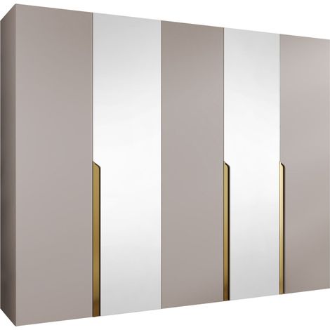 Armoire Hartford 587, Cachemire, 202x250x52cm, Portes d'armoire: Avec des charnières, Nombre d'étagères: 0 (1/5)