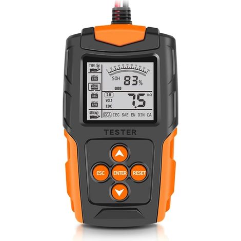 Professional Car Battery Tester - 12V 24V - Digital Motorcycle Battery Analyzer for Lead-Acid Battery Testing (1/5)