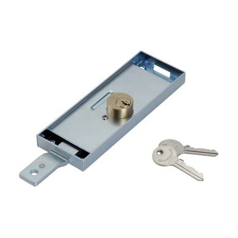 SERRATURA SERRANDA APPLICARE 2275 SECUREMME - C.TONDO FISSO C.PIEGATO LATERALE  SX CF= PZ 2- 1 confezioni