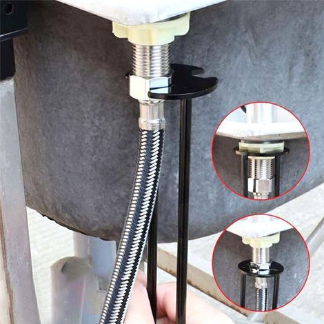 Sanitärwerkzeug-Set mit vier Backenschlüsseln für Waschbecken im Badezimmer, 3er-Set mit Bajonetten (1/5)
