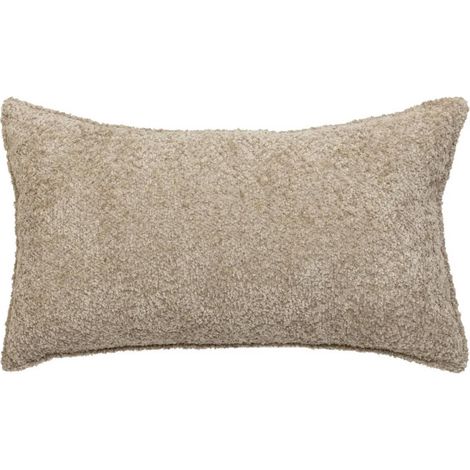 Coussin Déco Bouclette "Soana" 30x50cm Taupe (1/4)