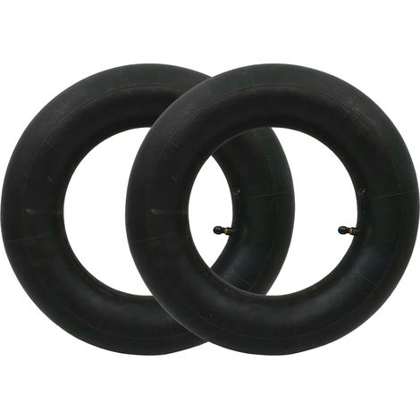 Lot de 2 Chambres à Air 3.50-8" pour Brouette avec Valve Coudée TR-87 – Chambres à Air en Caoutchouc Renforcé pour Brouettes, Tondeuses, Diables, Chariots de Jardin, Chariots à Main et Wagons (1/5)