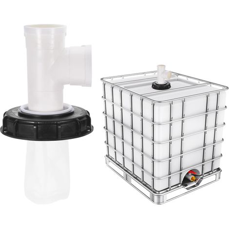 Couvercle De Filtre De Couvercle IBC À 3 Voies 163Mm en Plastique pour Tonneau avec Filtre en Nylon Lavable Adaptateur De Tuyau IBC Tote Accessoires Conteneur De Réservoir IBC (1/5)