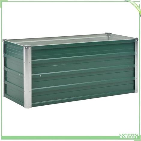 Lit surélevé de jardin - FAFEICY - 44855 - Acier galvanisé - 100x40x45 cm - Fond ouvert (1/5)
