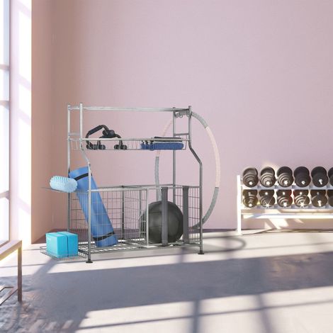 Sportgeratestander - metall 2 korbe ablagen