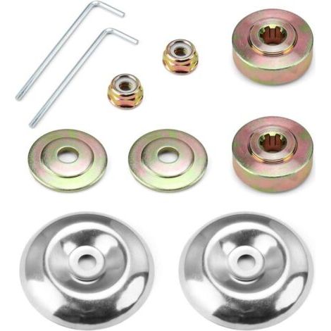 Set di 10 testine per decespugliatore con piastra di spinta e copertura protettiva - Materiali resistenti per tosaerba - 0XBIT