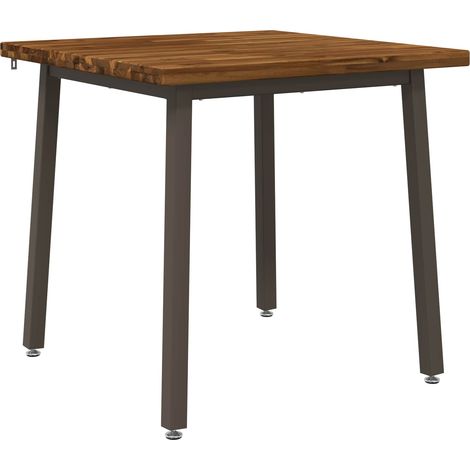 60 x 55 x 75 cm Madera de Acacia Sólida Natural y Café vidaXL
