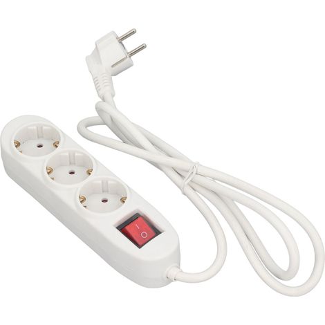 Multiprise européenne 3 prises en ABS et cuivre avec protection enfant 16 A (1/5)