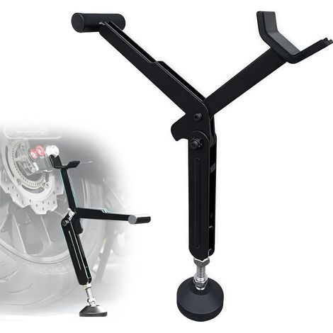 Cavalletto pieghevole per moto, martinetto portatile per sollevamento ruote posteriori, sollevatore universale per moto con maniglia, altezza e angolazione regolabili, per la maggior parte di motocicl (1/5)