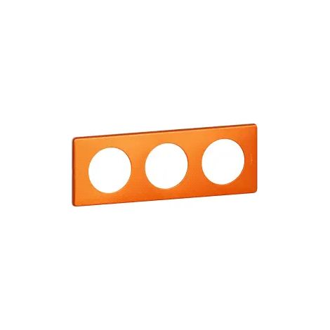 Plaque Céliane - Métal Orange Snake - 3 postes - 068763 - Legrand